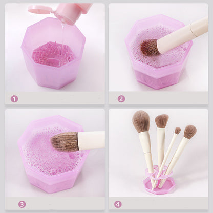 Cosmetic Brush Cleaning Integrated Box